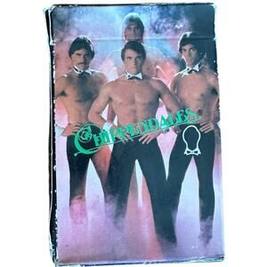 Vtg Chippendales Male Model 1984 Playing Cards FULL Deck with 1 Joker PASS card